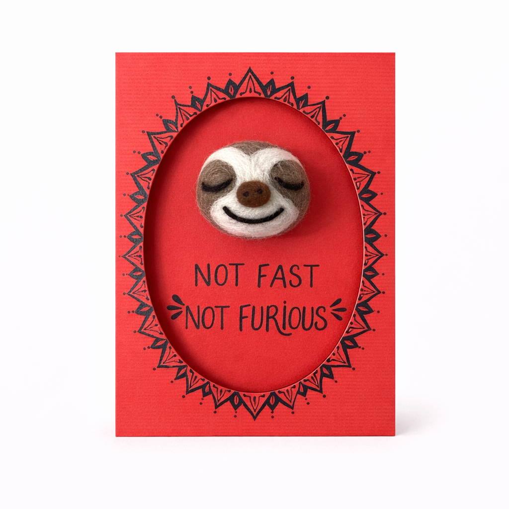 Lumi-Postkarte 'Not Fast Not Furious'